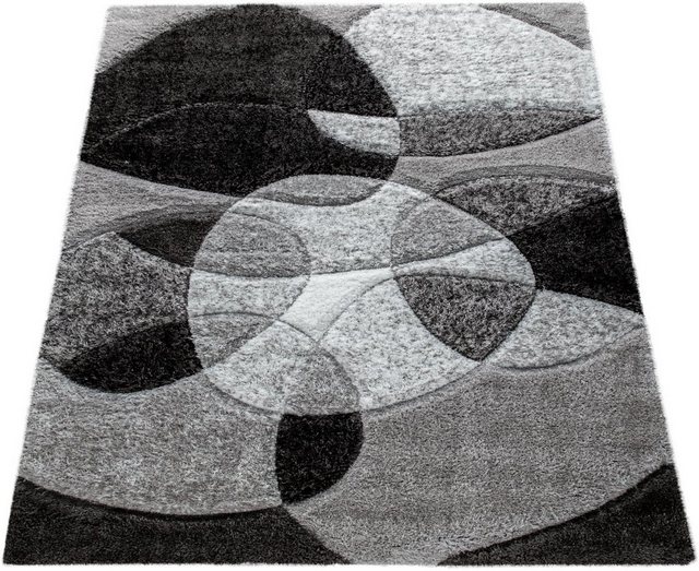 Hochflor-Teppich »Teneriffa 642«, Paco Home, rechteckig, Höhe 40 mm, 3D-Design, modernes abstraktes Motiv, ideal im Wohnzimmer & Schlafzimmer-Teppiche-Inspirationen