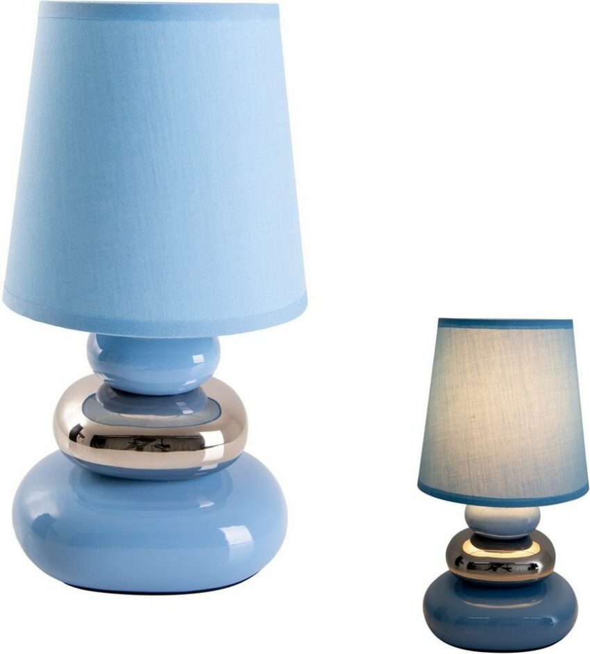 näve Tischleuchte »Stoney«, Tischlampe mit Keramikfuß und Textilschirm-Lampen-Ideen für dein Zuhause von Home Trends