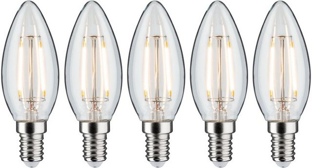 Paulmann »5er Pack 2,6W Kerze E14 klar 2700K« LED-Filament, E14, 5 Stück, Warmweiß-Leuchtmittel-Inspirationen