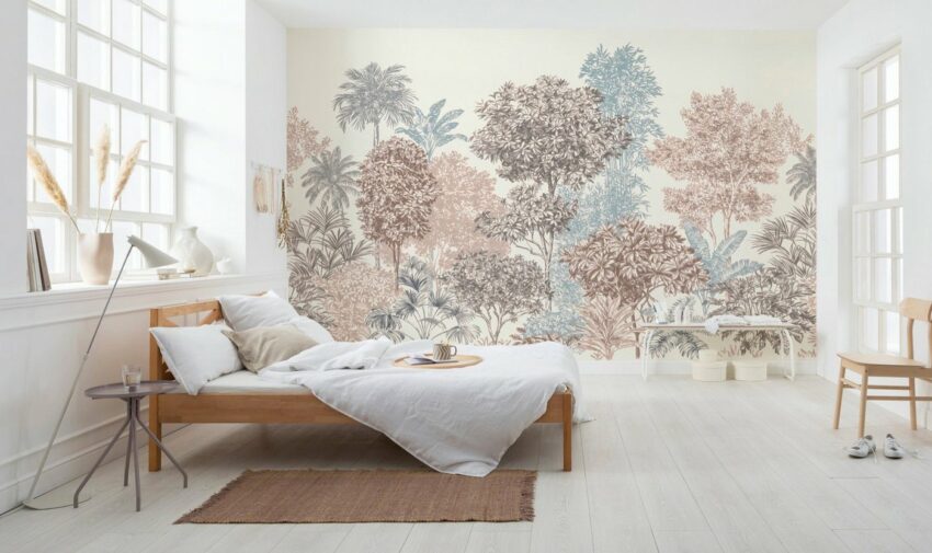 Komar Fototapete »Vliestapete Painted Trees«, glatt, bedruckt, geblümt, floral, realistisch, 400 x 280 cm-Tapeten-Ideen für dein Zuhause von Home Trends
