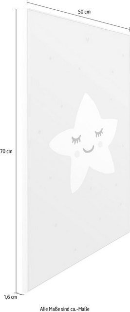 Reinders! Wandbild »Slim Frame White 50x70 Sleeping Star«-Bilder-Inspirationen