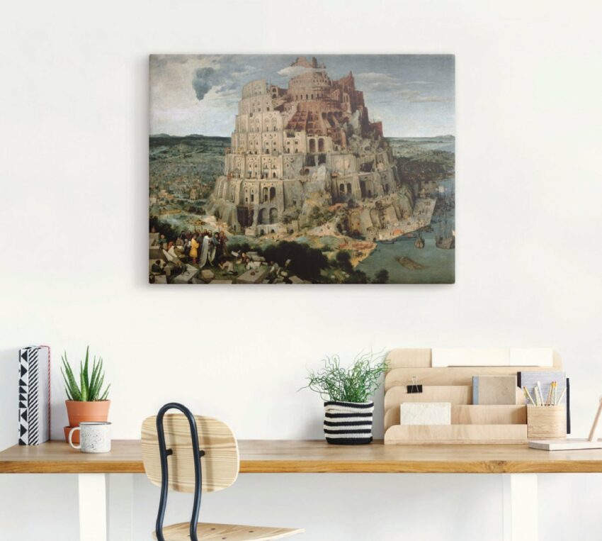 Artland Wandbild »Der Turmbau von Babel. 1563«, Gebäude (1 Stück), in vielen Größen & Produktarten -Leinwandbild, Poster, Wandaufkleber / Wandtattoo auch für Badezimmer geeignet-Bilder-Ideen für dein Zuhause von Home Trends